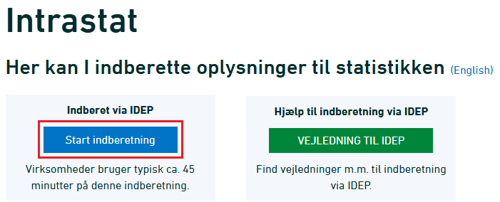 Billede af Start indberetning knap 