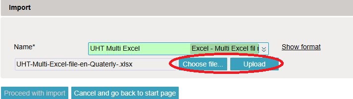 Screenshot of file search option when uploading multi import in IDEP.