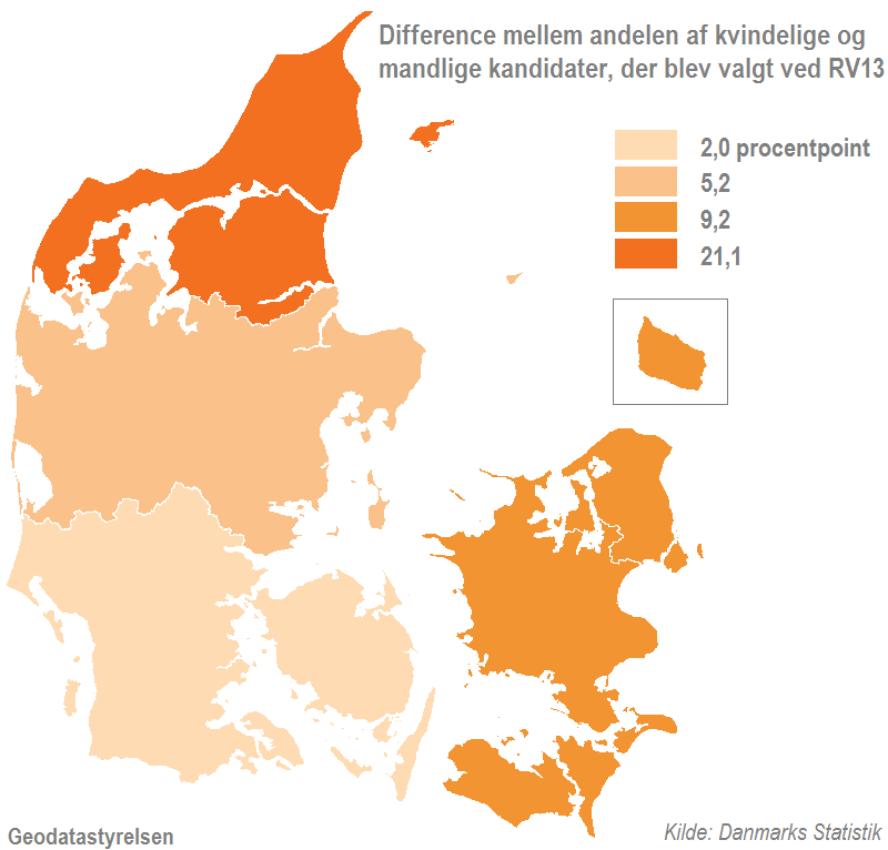 Har kvindelige kandidater lettere ved at blive valgt - regioner