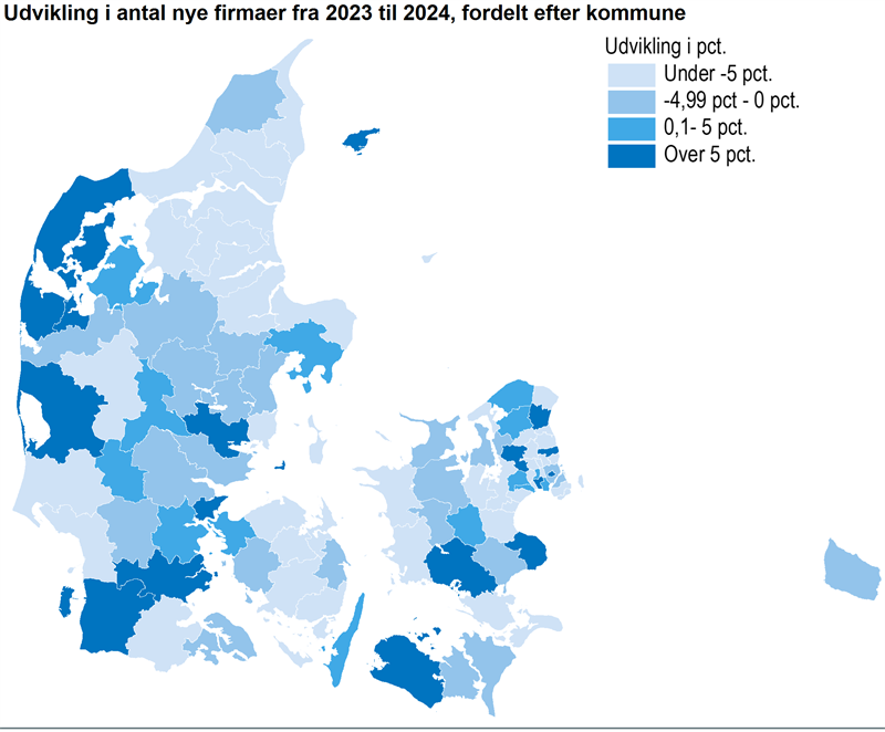 Færre reelt nye firmaer i 2024